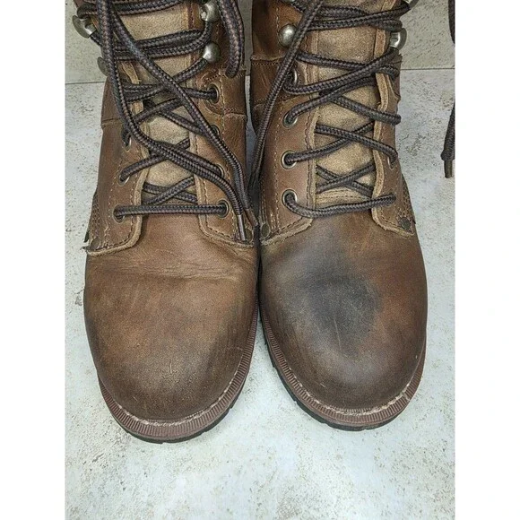 Ad Tec Work Boots Mens Sz 7M Brown Oil Tanned Leather Water Resistant 1427 Shoes - Picture 4 of 15